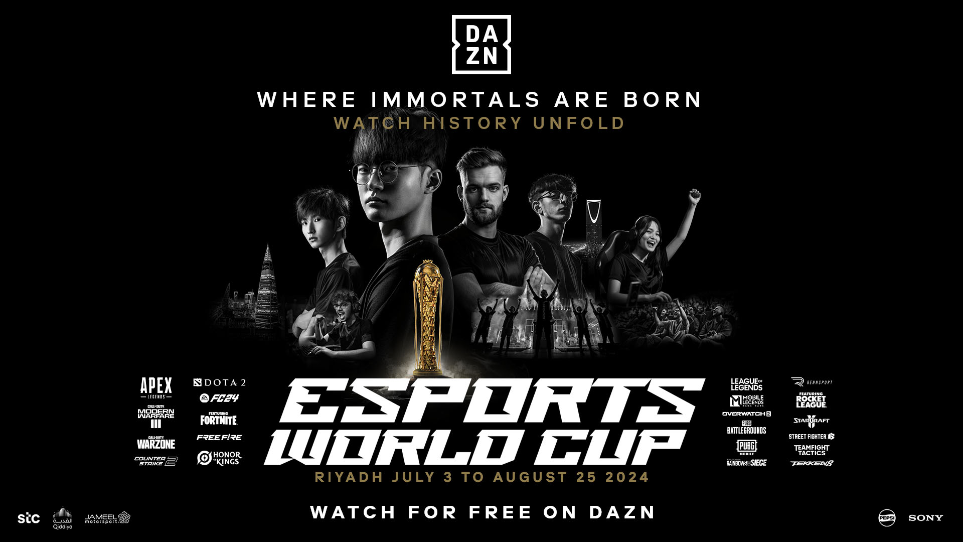 DAZN AND ESPORTS WORLD CUP FOUNDATION ENTER INTO GLOBAL PARTNERSHIP